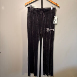 Women's SWS ATHLETICS Gray Velour‎ Track Pants M